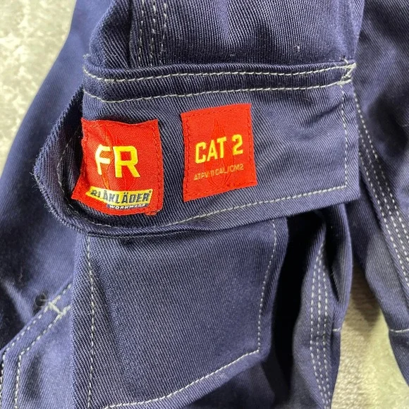 Blaklader 1676 FR Pants Mens 44x30 Blue Welding Work Outdoor Utility HRC 2 CAT 2